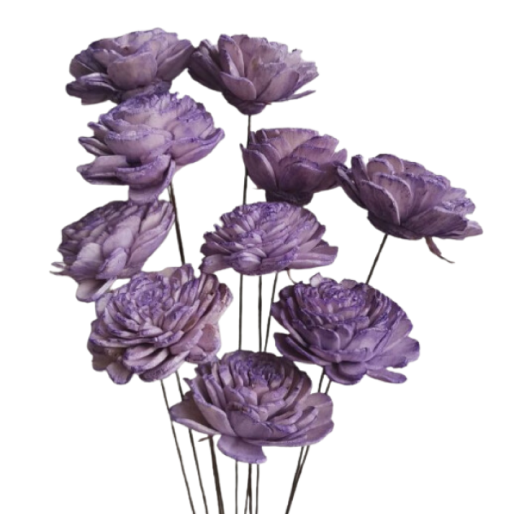 Purple Sola Flower | Flower Size 4 CM